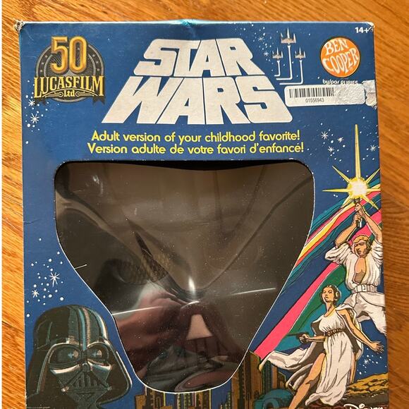 Ben Cooper Star Wars Darth Vader Halloween Costume Top & Mask Adult One Size New - Picture 1 of 8